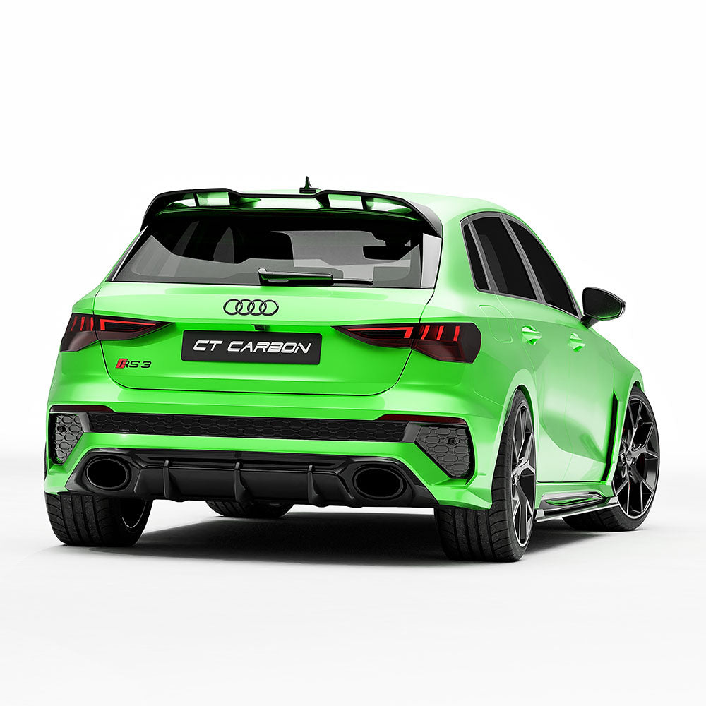 AUDI RS3 8Y CARBON FIBRE REAR DIFFUSER V2 - CT DESIGN