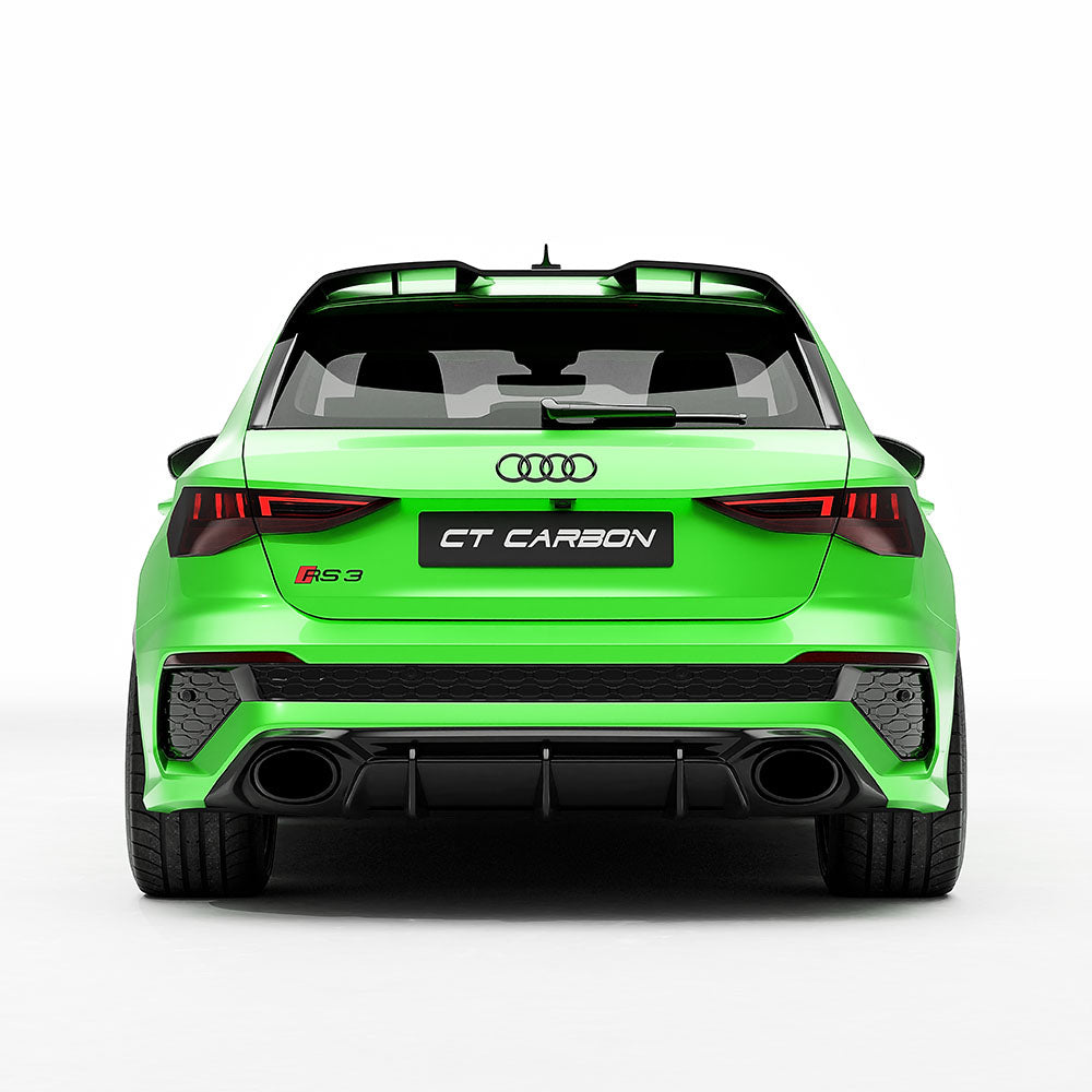 AUDI RS3 8Y CARBON FIBRE REAR DIFFUSER V2 - CT DESIGN