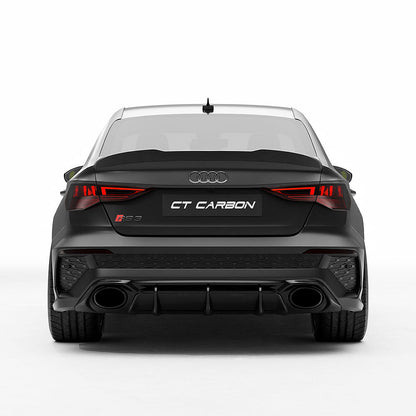 AUDI RS3 8Y CARBON FIBRE REAR DIFFUSER V2 - CT DESIGN