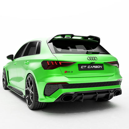 AUDI RS3 8Y CARBON FIBRE REAR DIFFUSER V2 - CT DESIGN