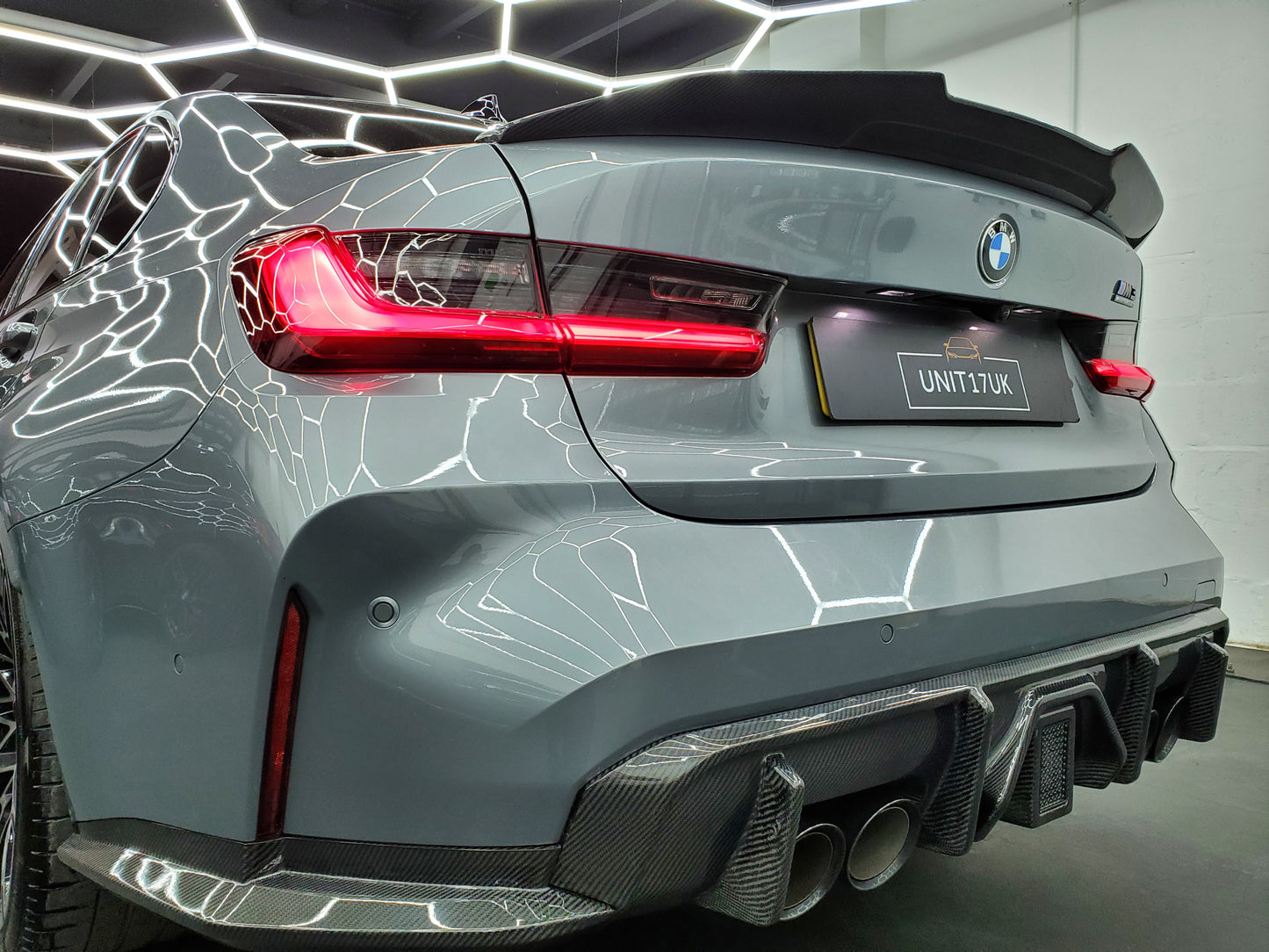 BMW G80 M3 Pre-Preg Dry Carbon Fiber Ducktail High Kick Spoiler