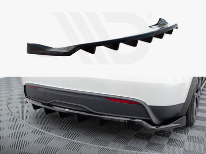 Central Rear Splitter (Vertical Bars) Tesla Model X Mk1 Facelift