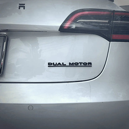 Tesla Model 3 & Model Y Gloss Black Dual Motor Rear Model Badge