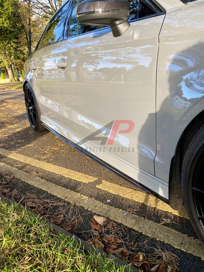 Audi RS3 8V Sedan Dry Carbon Fibre Side Skirts AP Design