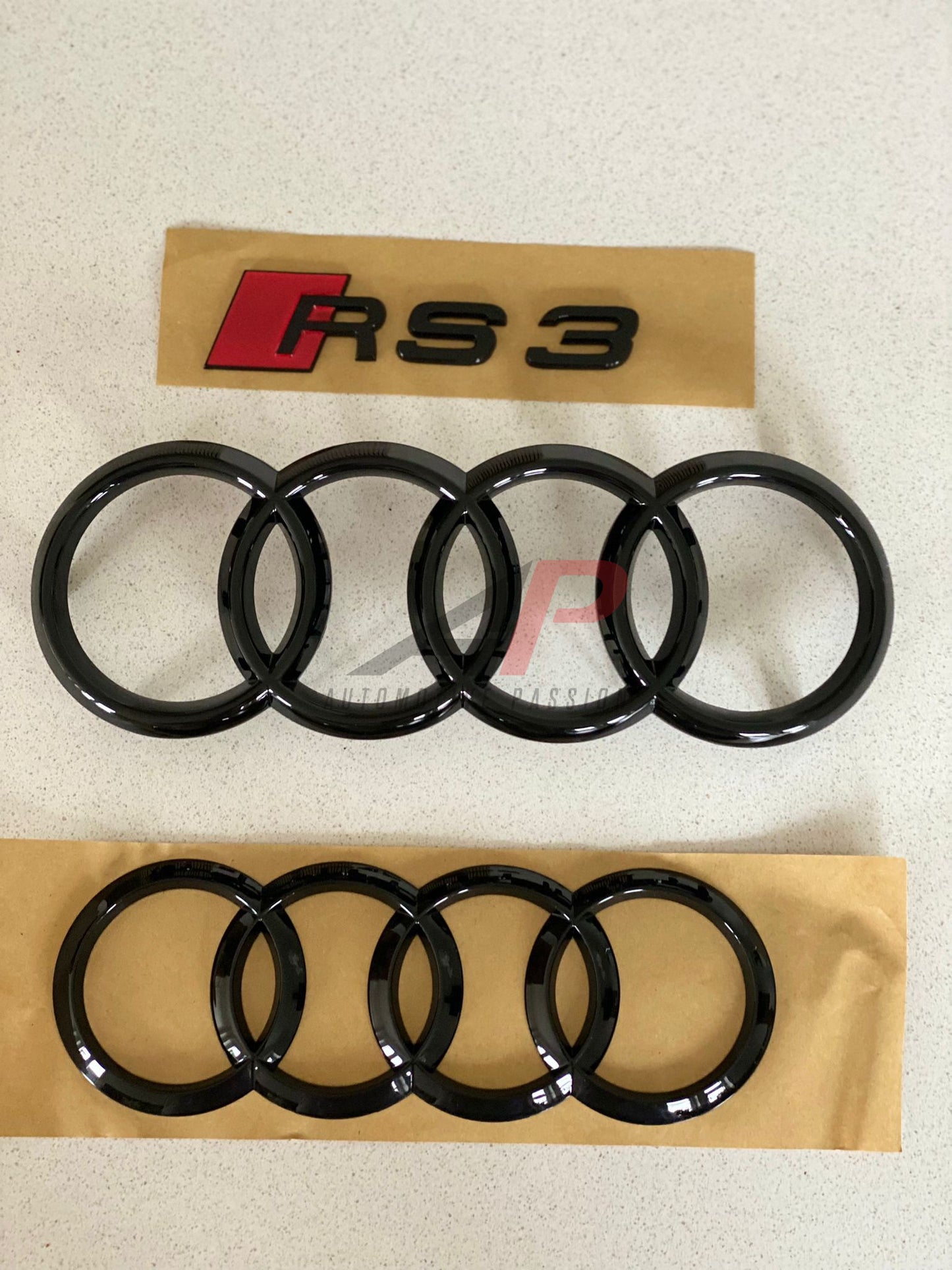 Audi RS3 8Y Gloss Black Badge Set