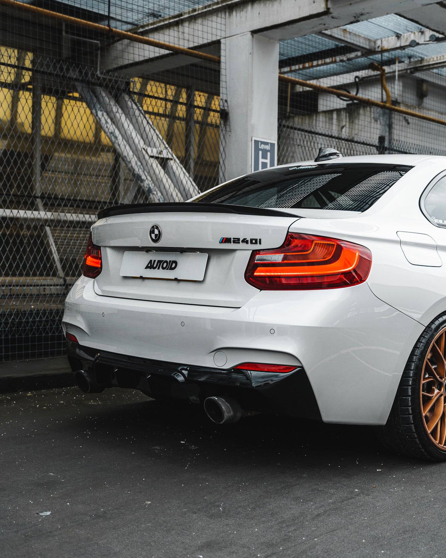 BMW 2 Series M235i & M240i F22 F23 EVO-1 Gloss Black Rear Diffuser by ZAERO (2014-2019)