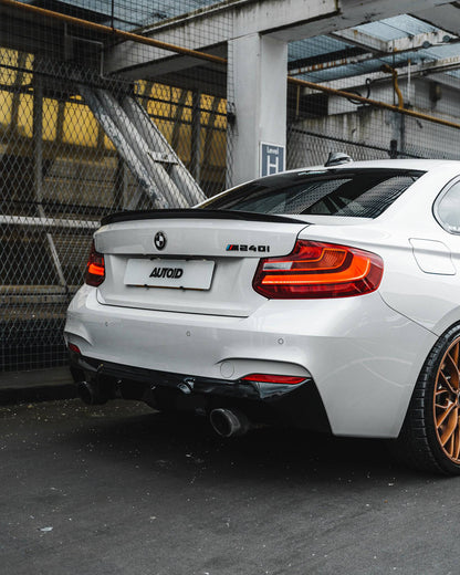 BMW 2 Series M235i & M240i F22 F23 EVO-1 Gloss Black Rear Diffuser by ZAERO (2014-2019)