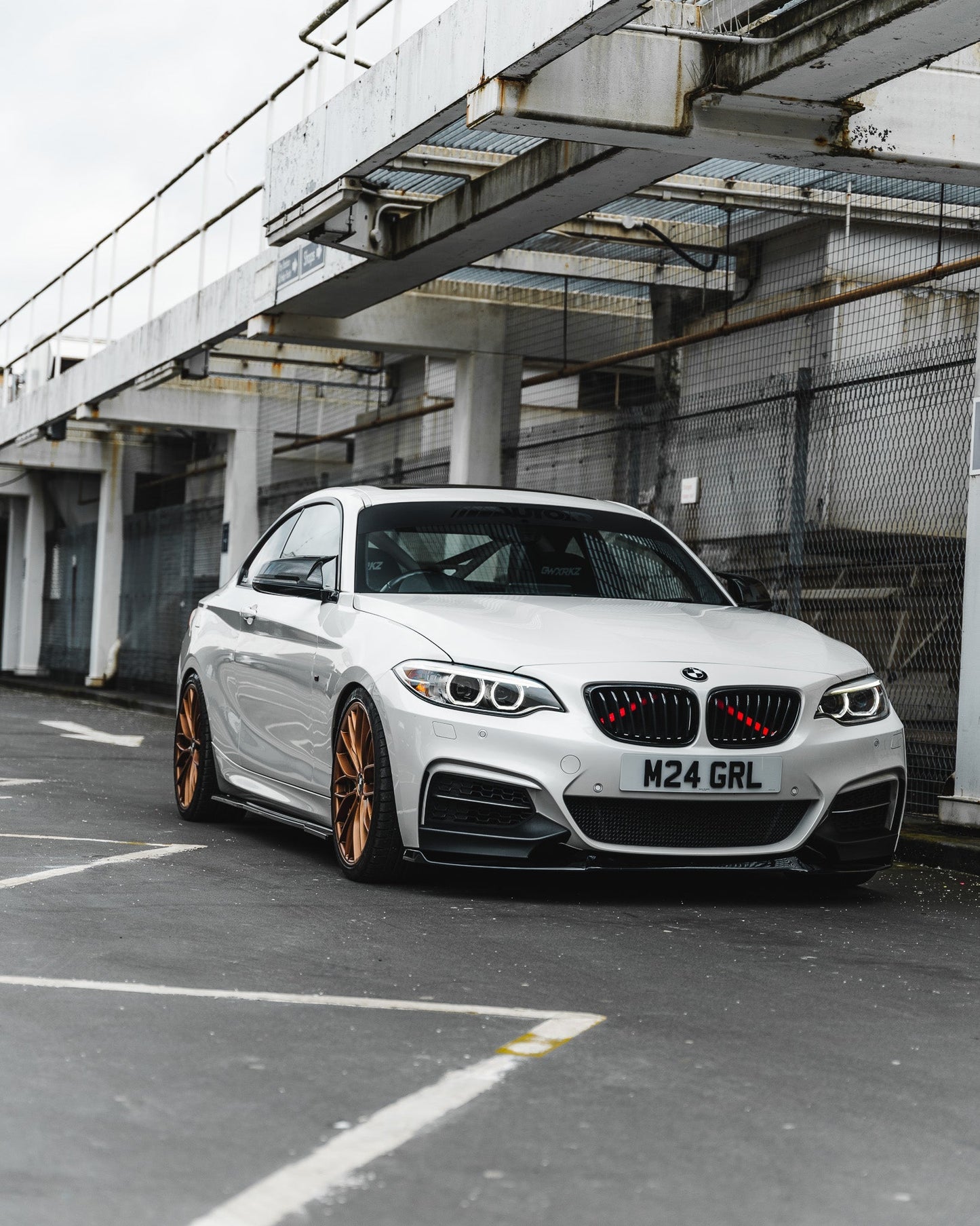 BMW 2 Series, M235i & M240i F22 F23 EVO-1 Gloss Black Front Splitter by ZAERO (2014-2019)