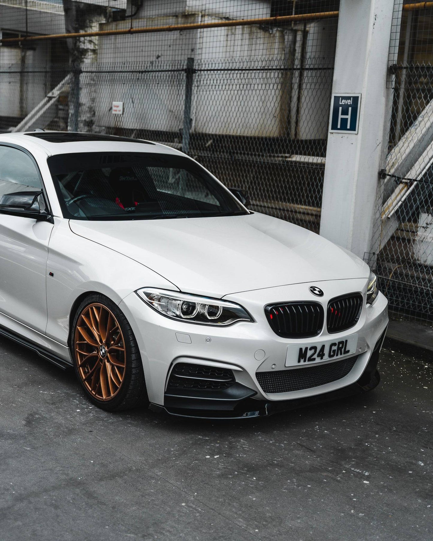 BMW 2 Series, M235i & M240i F22 F23 EVO-1 Gloss Black Front Splitter by ZAERO (2014-2019)