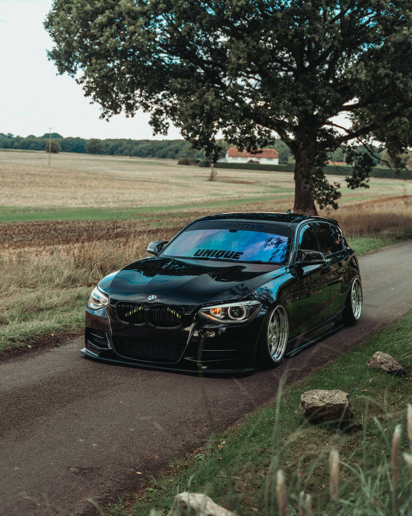 BMW 1 Series F20 Pre-LCI EVO-1 Gloss Black Front Splitter by ZAERO (2011-2015)