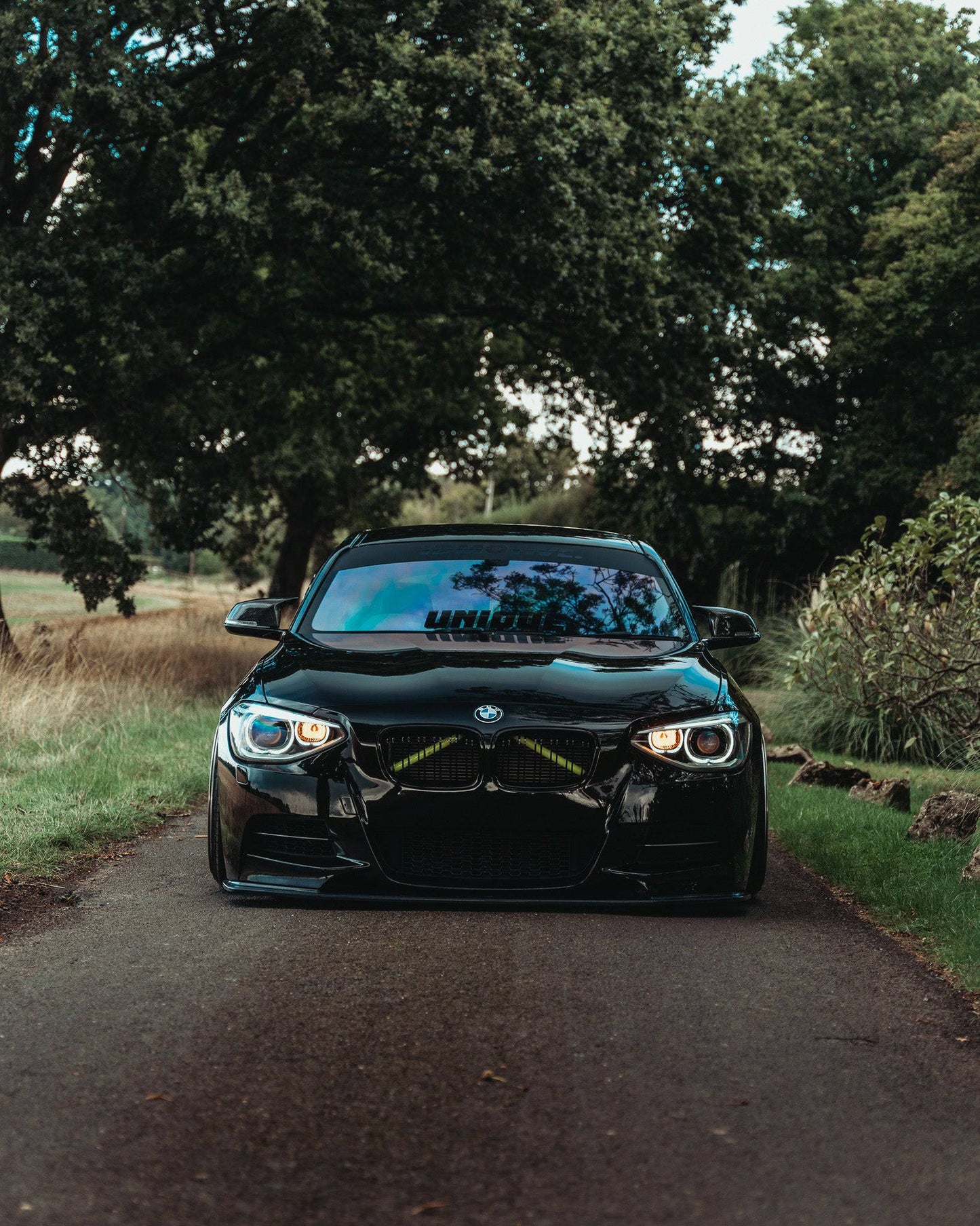 BMW 1 Series F20 Pre-LCI EVO-1 Gloss Black Front Splitter by ZAERO (2011-2015)