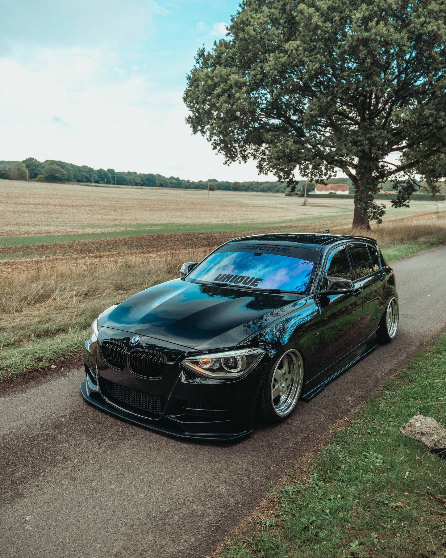 BMW 1 Series F20 Pre-LCI EVO-1 Gloss Black Front Splitter by ZAERO (2011-2015)