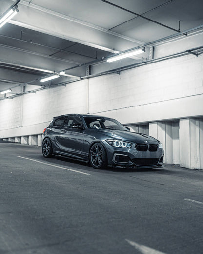 BMW 1 Series F20 F21 LCI EVO-1 Gloss Black Front Splitter by ZAERO (2015-2019)