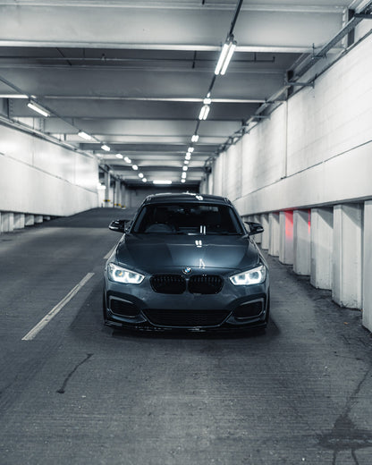 BMW 1 Series F20 F21 LCI EVO-1 Gloss Black Front Splitter by ZAERO (2015-2019)