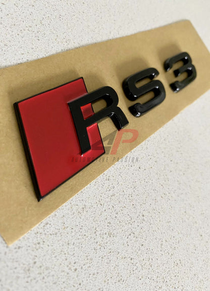 Audi RS3 8Y Gloss Black Badge Set