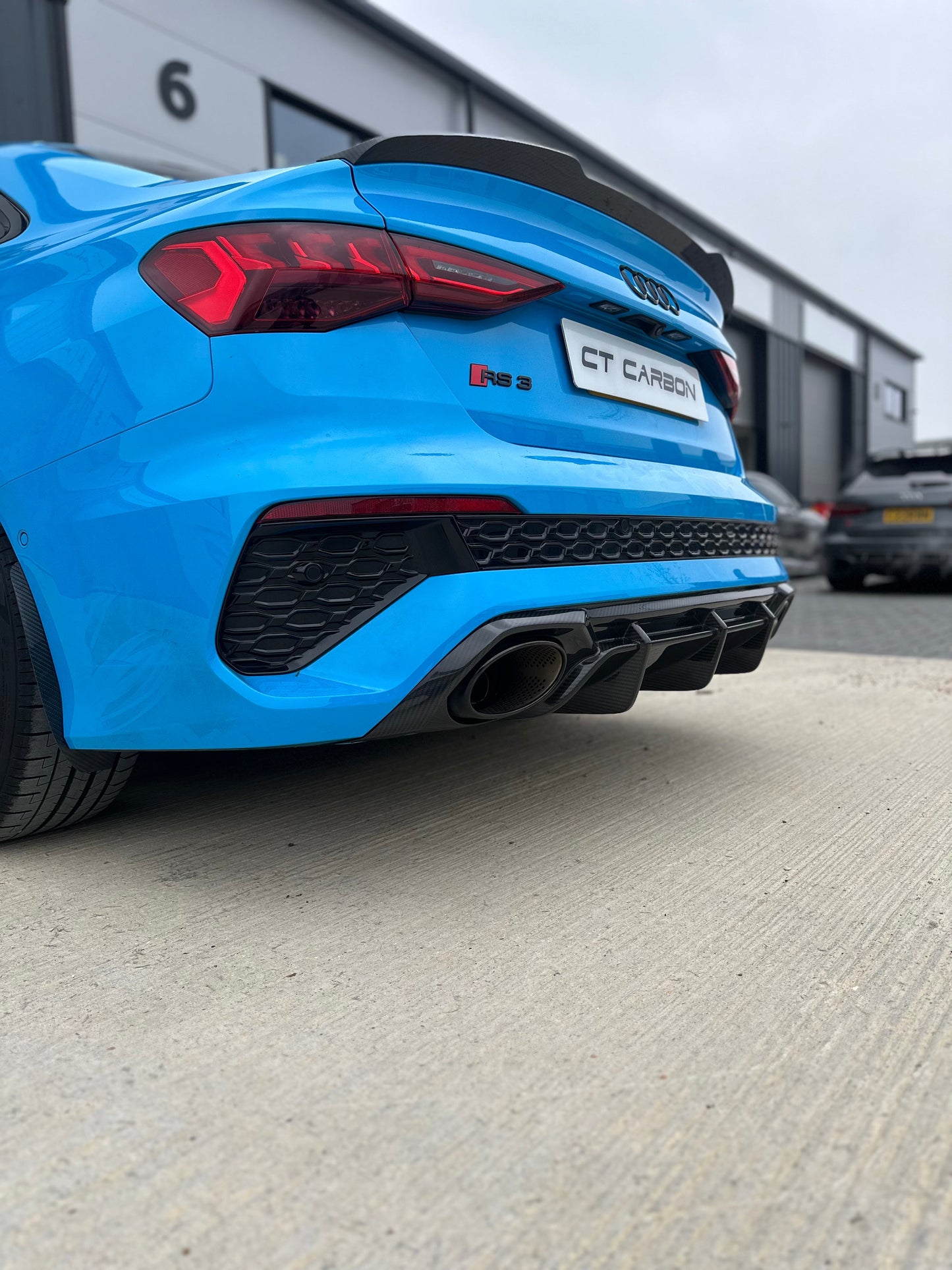 AUDI RS3 8Y CARBON FIBRE REAR DIFFUSER V2 - CT DESIGN