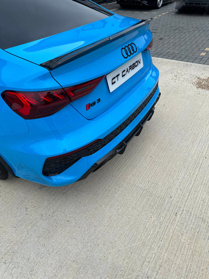 AUDI RS3 8Y CARBON FIBRE REAR DIFFUSER V2 - CT DESIGN