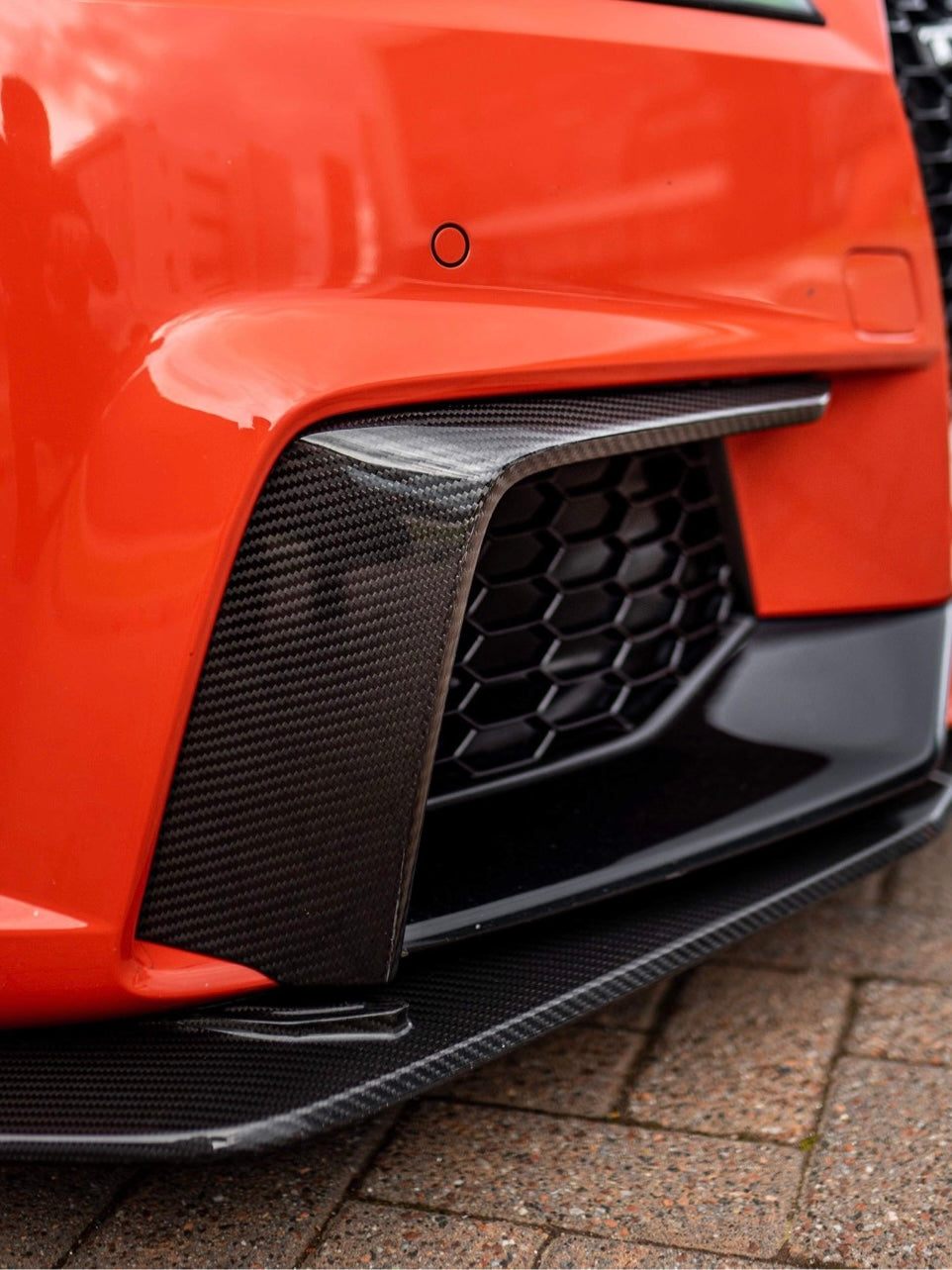 Audi TTRS 8S Pre FL Dry Carbon Fibre L shaped Front Blades