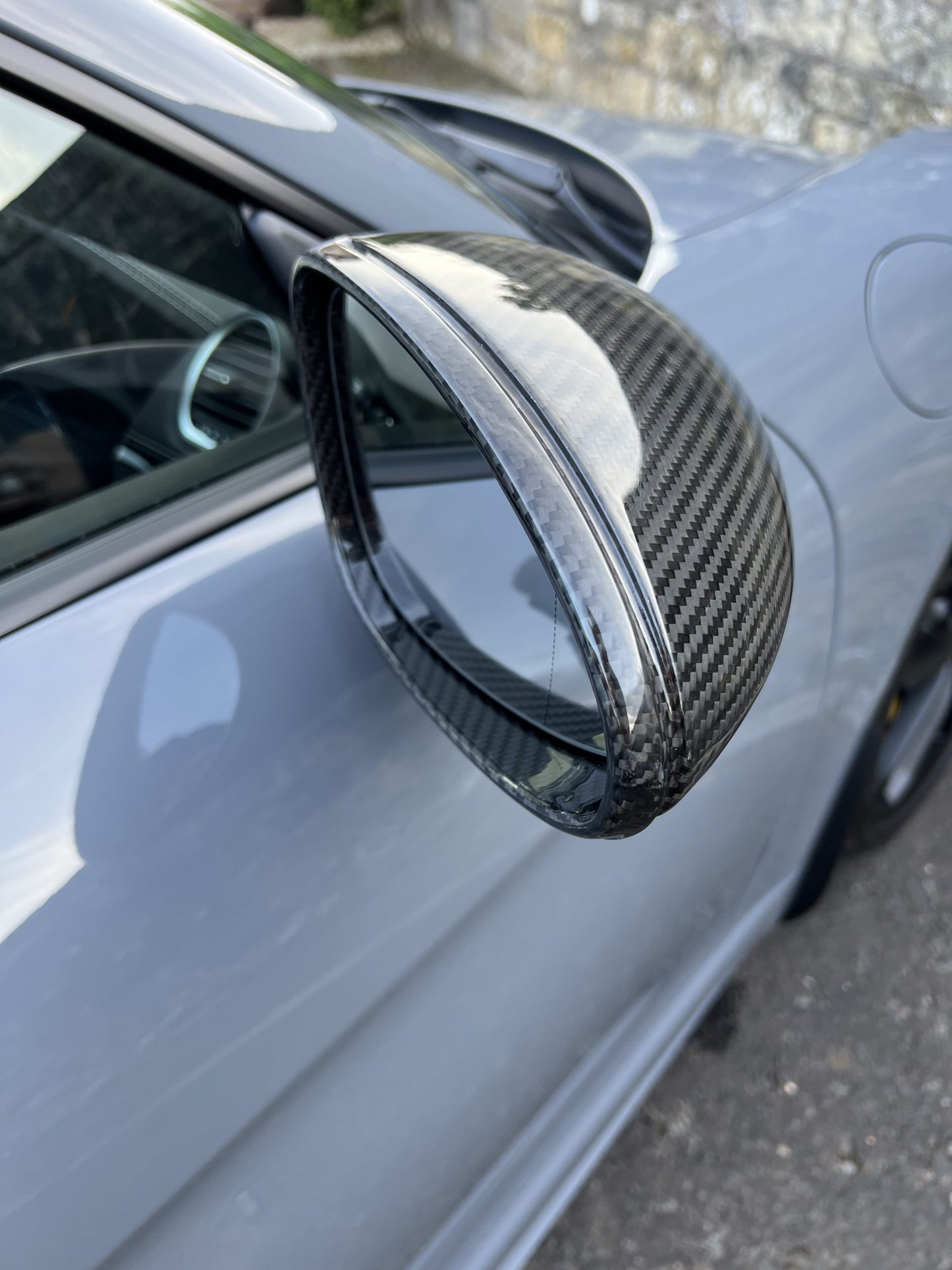 Porsche Carbon Fibre Mirror Cover Replacements 718 Cayman GT4 RHD