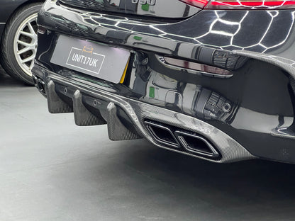 Mercedes C63 AMG Coupe C205 W205 2015-2021 Carbon Fibre Brabus Style Rear Diffuser