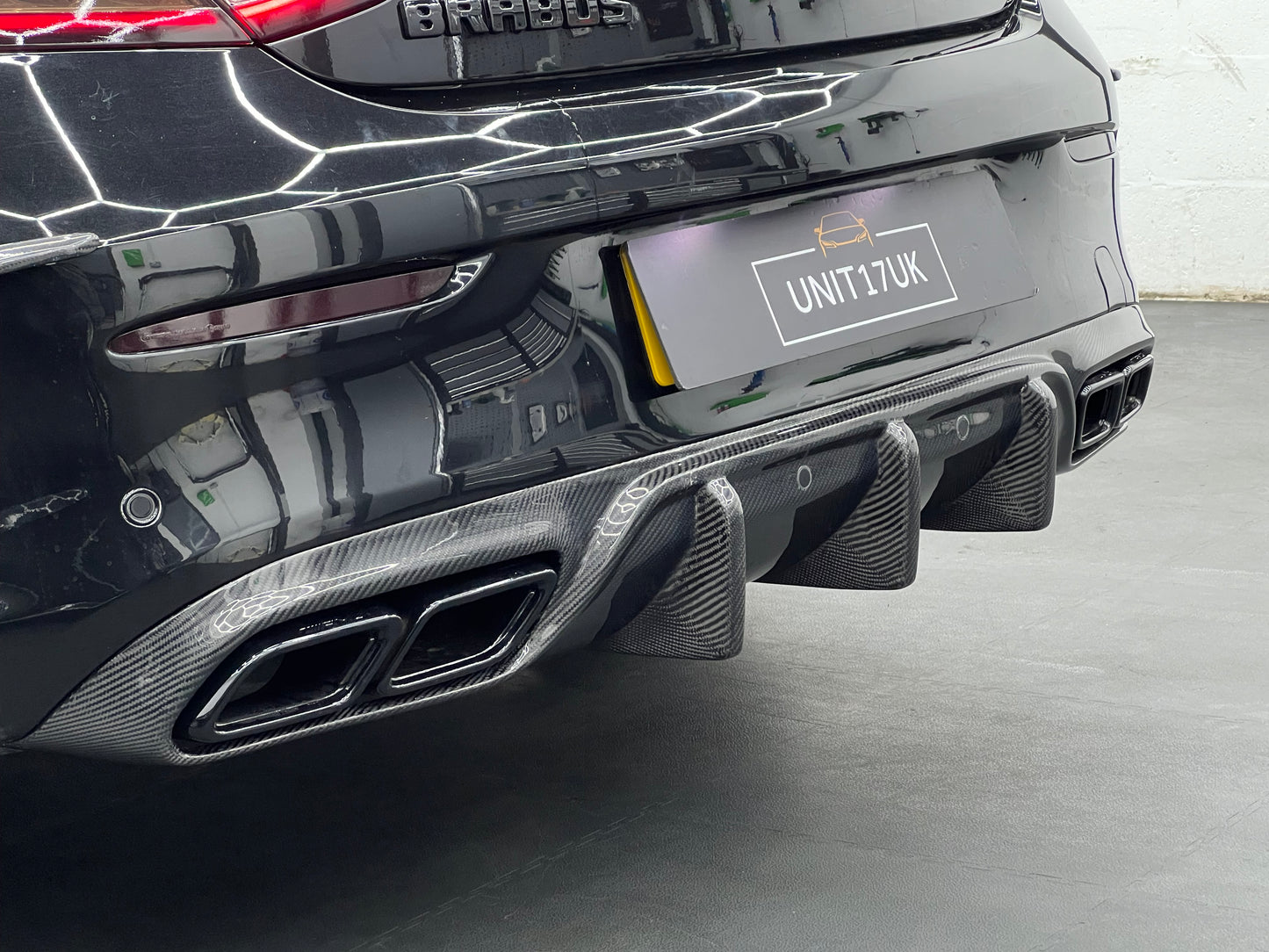 Mercedes C63 AMG Coupe C205 W205 2015-2021 Carbon Fibre Brabus Style Rear Diffuser