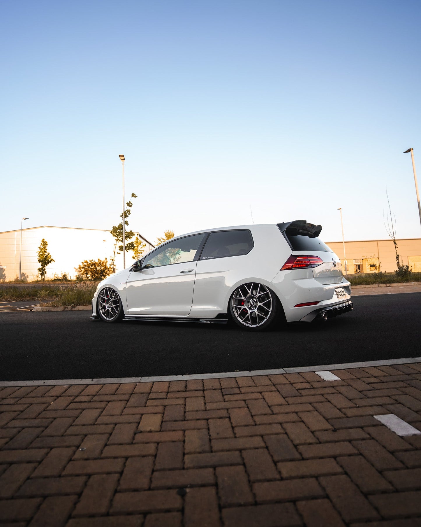 VW Golf GTI Mk7.5 EVO-1 Gloss Black Rear Diffuser by ZAERO (2017-2020)