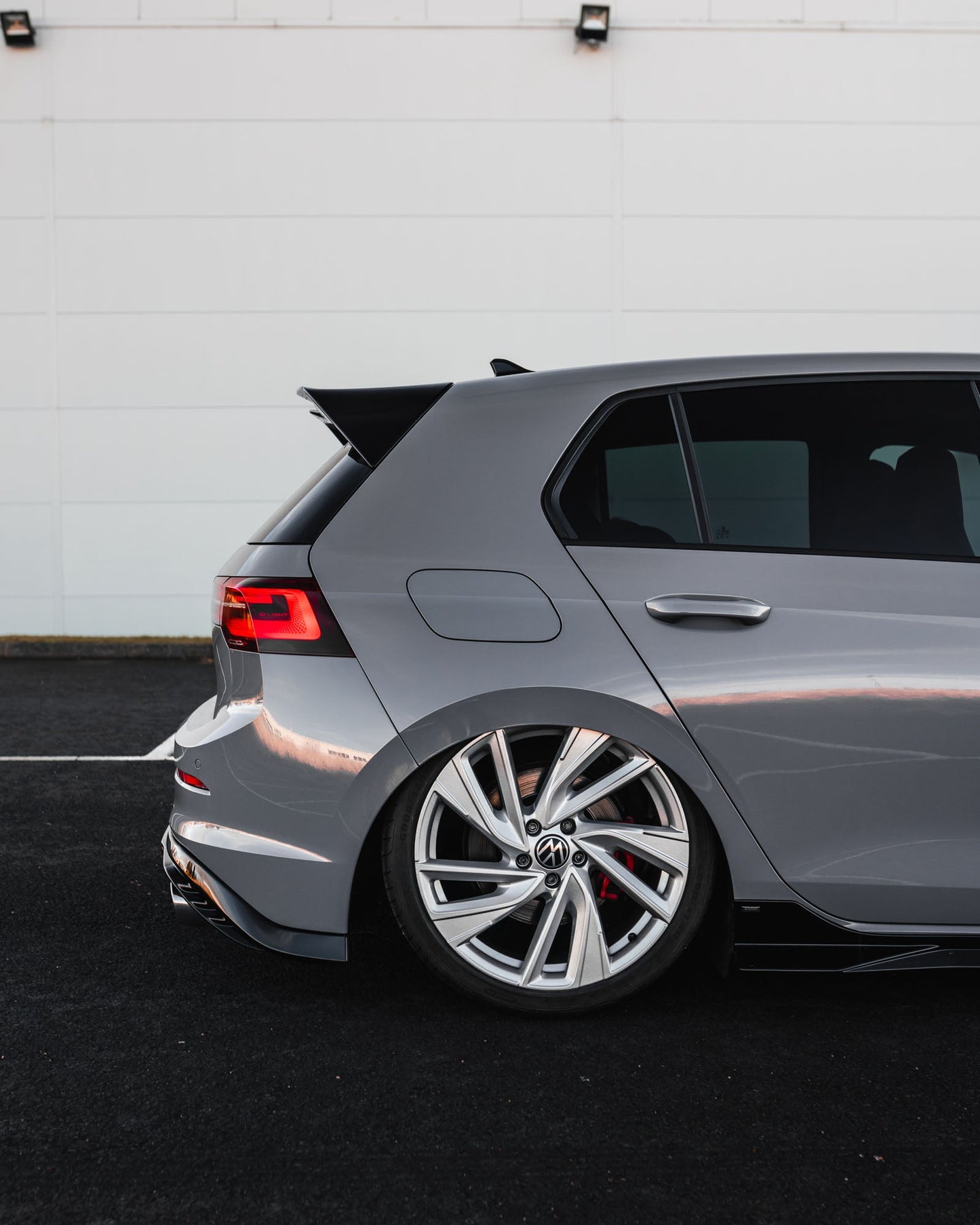 VW Golf GTI Mk8 EVO-1 Gloss Black Rear Diffuser by ZAERO (2020+)
