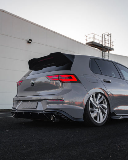 VW Golf GTI Mk8 EVO-1 Gloss Black Rear Diffuser by ZAERO (2020+)