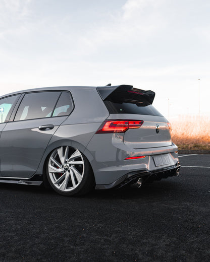 VW Golf GTI Mk8 EVO-1 Gloss Black Rear Diffuser by ZAERO (2020+)