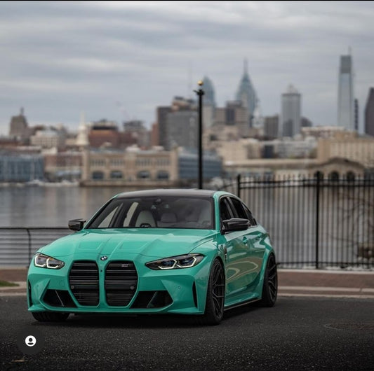 BMW G80 M3 2021-Present Carbon Fibre Side Skirt Extensions V2