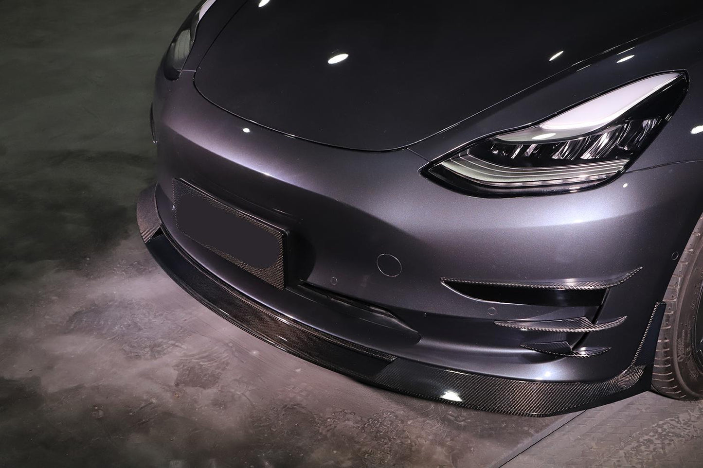 Tesla Model 3 MAD Style Carbon Fibre Front Splitter 16-Present