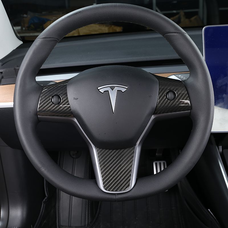 Tesla Model 3 & Model Y Pre-preg Carbon Fibre Steering Wheel Trims 17-23