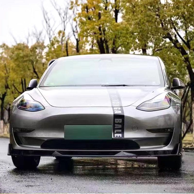 Tesla Model 3 TR Style Gloss Black Front Splitter 16-Present