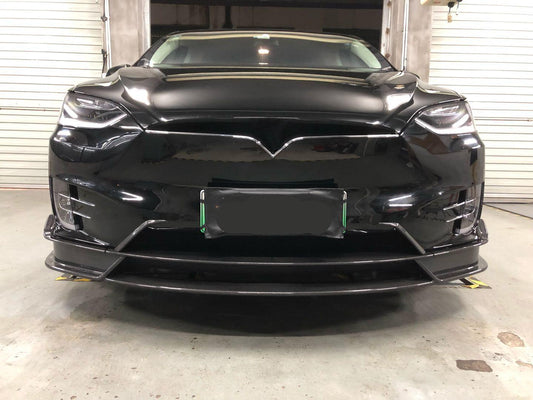 Tesla Model X V Style Carbon Fibre Front Splitter 16-Present