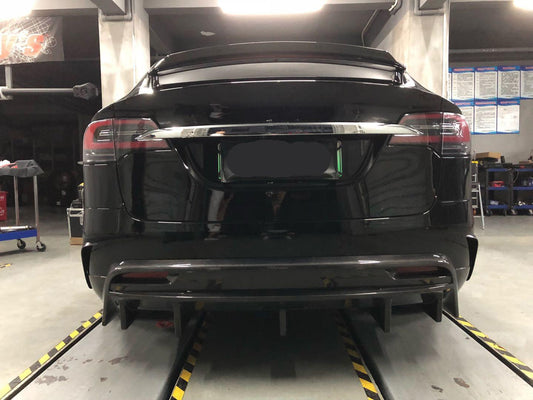 Tesla Model X V Style Carbon Fibre Rear Diffuser 16-Present