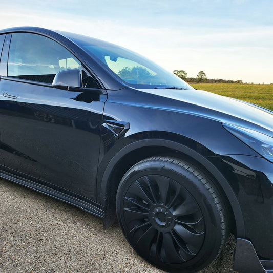 Tesla Model Y Competition Style Gloss Black Side Fender Trims 19-22