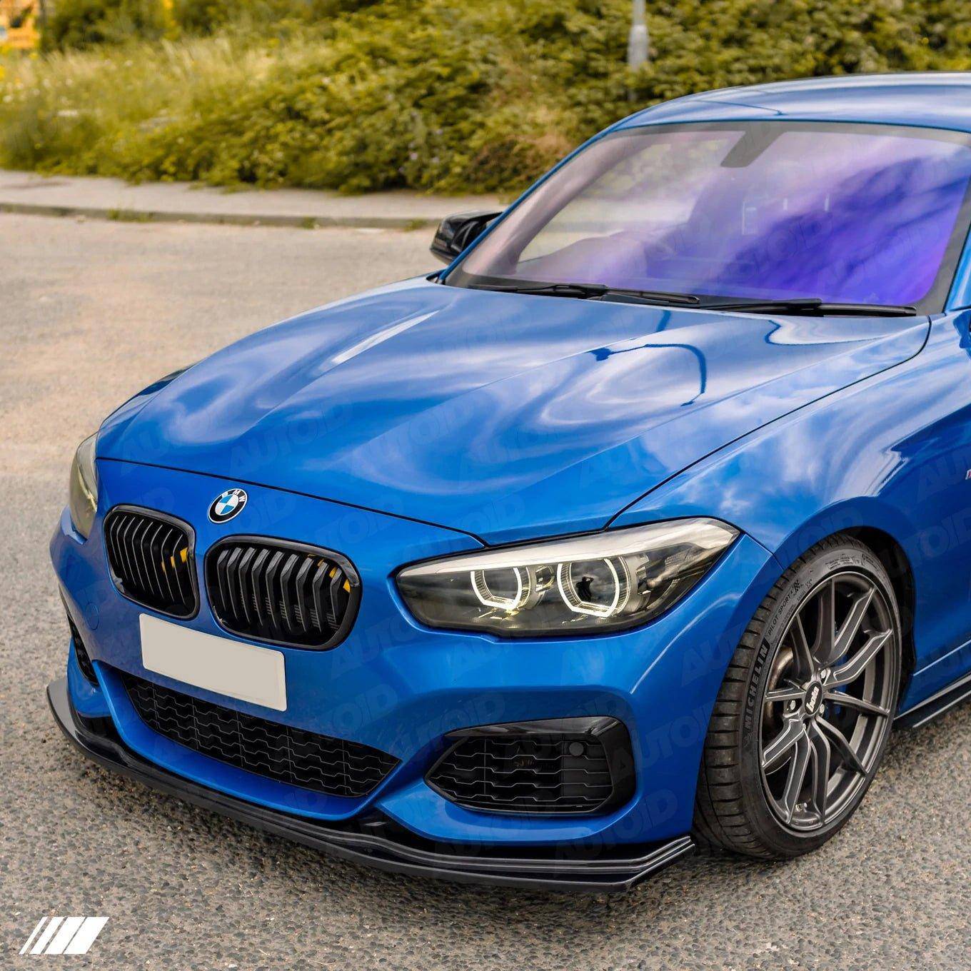 BMW 1 Series F20 F21 LCI EVO-1 Gloss Black Front Splitter by ZAERO (2015-2019)