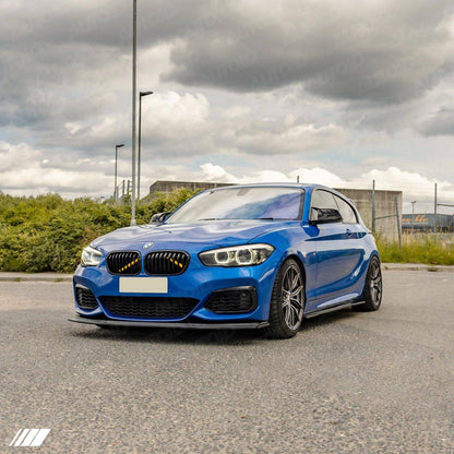 BMW 1 Series F20 F21 LCI EVO-1 Gloss Black Front Splitter by ZAERO (2015-2019)