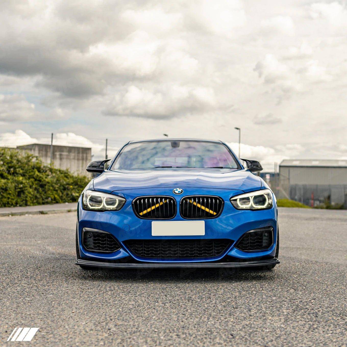 BMW 1 Series F20 F21 LCI EVO-1 Gloss Black Front Splitter by ZAERO (2015-2019)