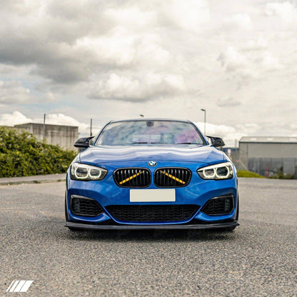 BMW 1 Series F20 F21 LCI EVO-1 Gloss Black Front Splitter by ZAERO (2015-2019)