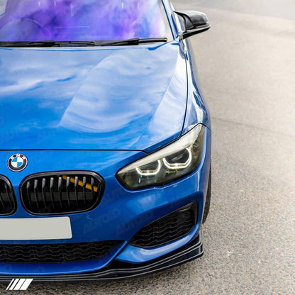 BMW 1 Series F20 F21 LCI EVO-1 Gloss Black Front Splitter by ZAERO (2015-2019)