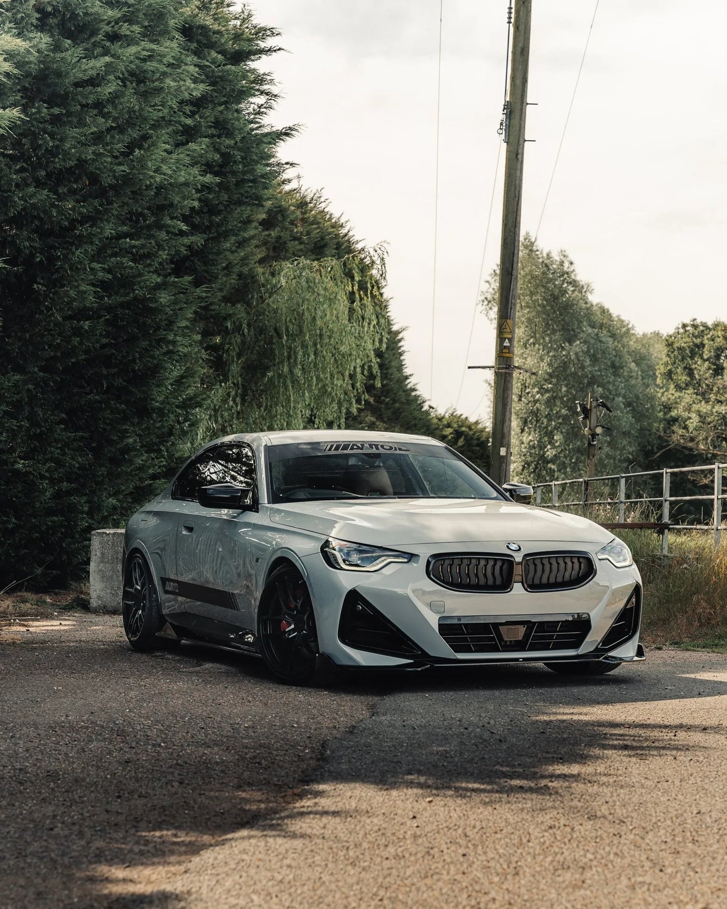 BMW 2 Series M Sport & M240i G42 Gloss Black Kit Front Splitter & Side Skirt Pack (2021+)