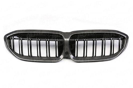 Carbon Fibre Double Slat Kidney Grilles for BMW 3 Series (2019+, G20 G21)