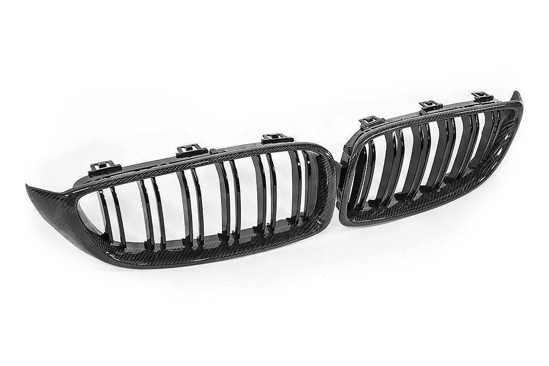 Carbon Fibre Double Slat Kidney Grilles for BMW 4 Series, M3 & M4 (2014-2020, F32 F33 F80 F82 F83)