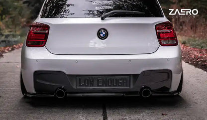 BMW M135i F20 Pre-LCI EVO-1 Gloss Black Rear Diffuser Splitters by ZAERO (2011-2015, F20 F21)