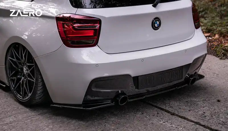 BMW M135i F20 Pre-LCI EVO-1 Gloss Black Rear Diffuser Splitters by ZAERO (2011-2015, F20 F21)