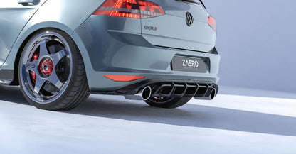 VW Golf GTI Mk7 EVO-1 Gloss Black Rear Diffuser by ZAERO (2013-2017)