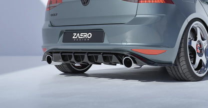 VW Golf GTI Mk7 EVO-1 Gloss Black Rear Diffuser by ZAERO (2013-2017)