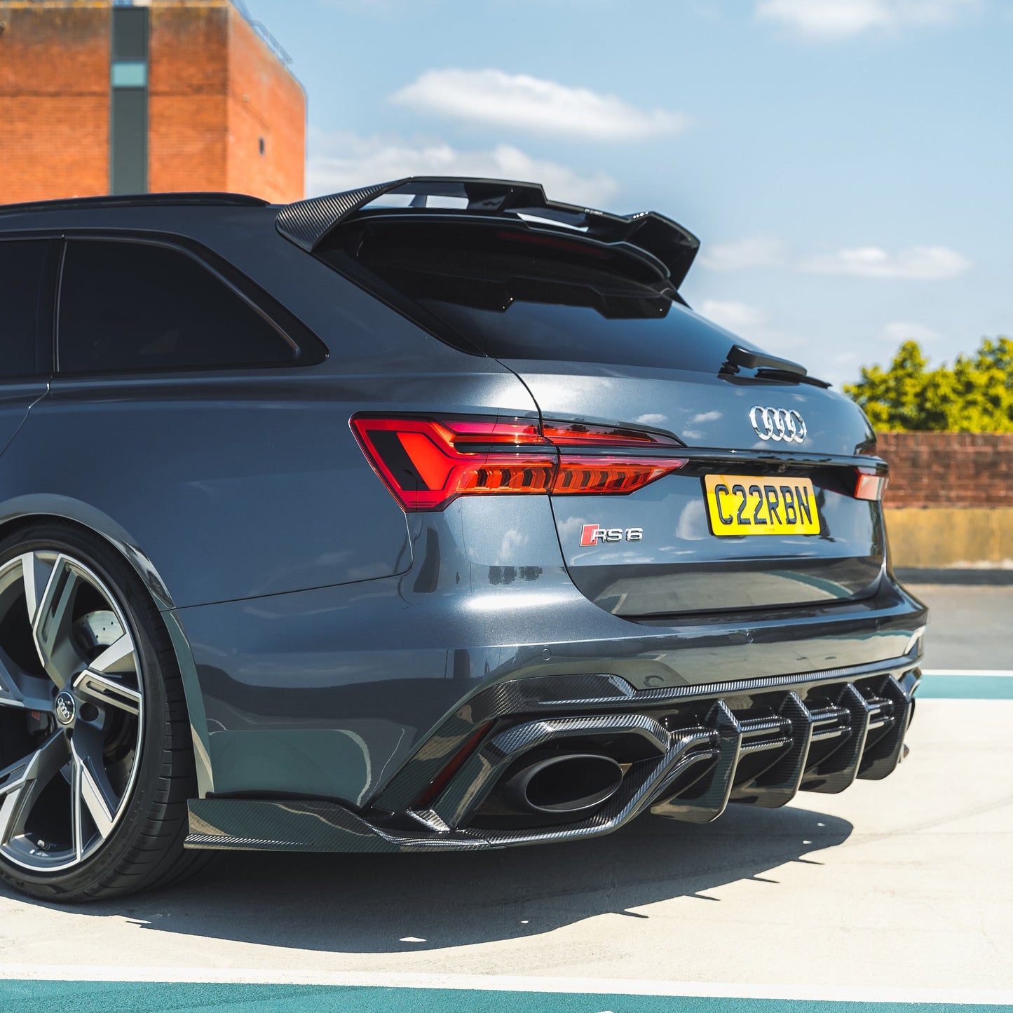 AUDI RS6 C8 AVANT CARBON FIBRE DIFFUSER - CT DESIGN