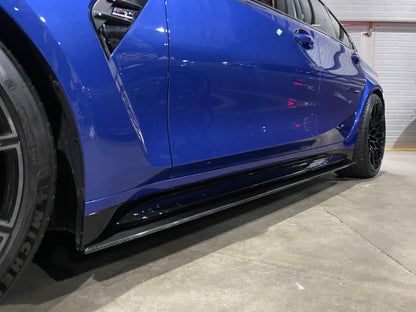 BMW M4 G82/G83 CARBON FIBRE SIDE SKIRT EXTENSIONS - CT DESIGN
